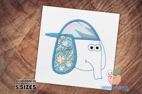 Cute Cartoon Elephant Wearing Hat Applique Review