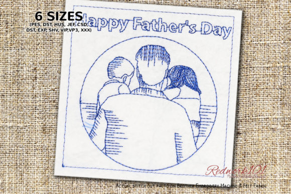 Father's Day Girl and Boy Redwork Review