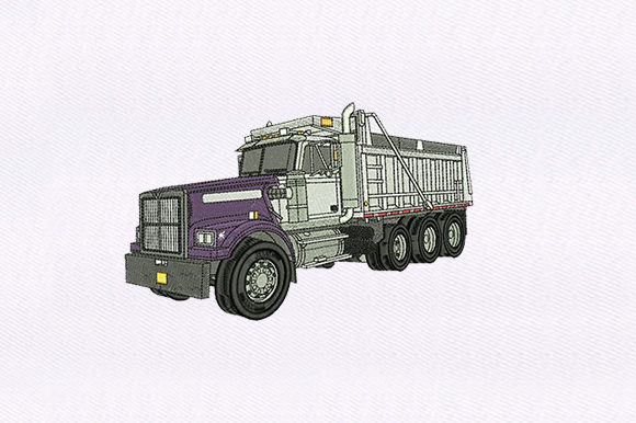 Purple White Truck: A Charming Machine Embroidery Design Review