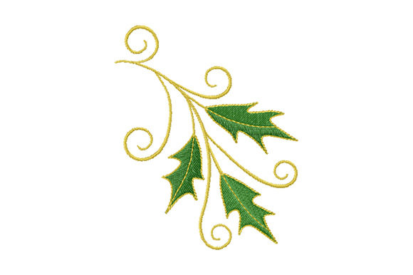 Stylized Holly Branch: A Festive Craft Fair Winner